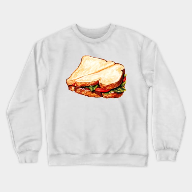 Lunchroom Sandwich Crewneck Sweatshirt by KellyGilleran